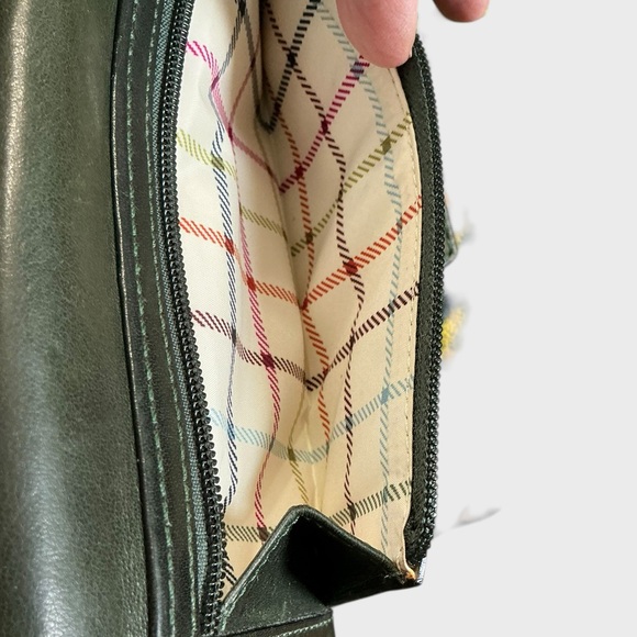 Coach Bleecker Hunter Green Leather Long Wallet Brass Buckle - Picture 13 of 13